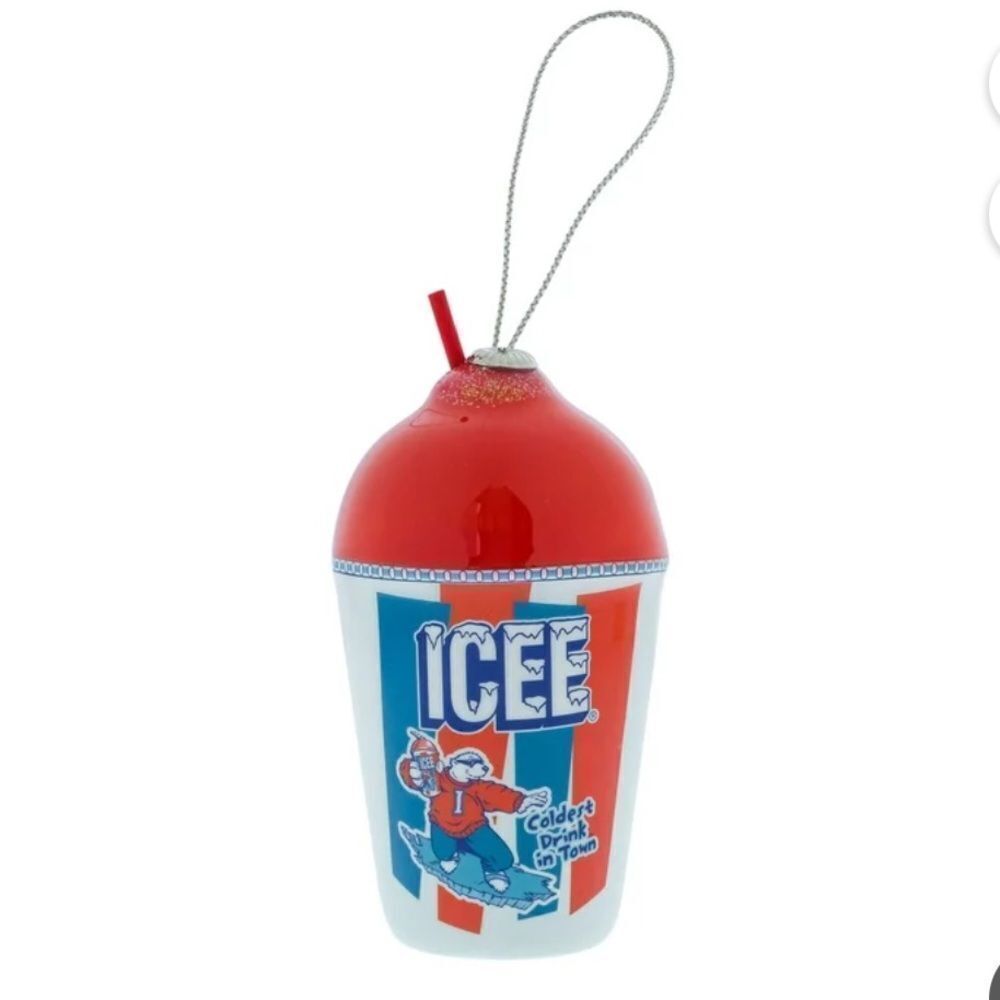 ICEE Cup Decoupage Holiday Ornament, 4.5" Multi-Color, Novelty Ornament